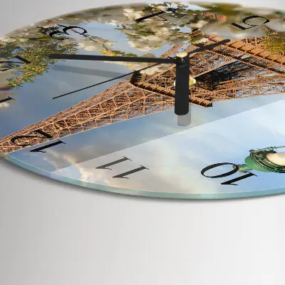 Ronde glas klok Eiffeltoren parijs