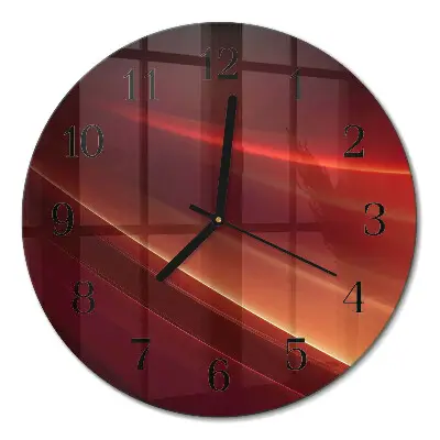 Ronde glas klok Abstractie