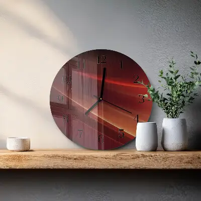 Ronde glas klok Abstractie