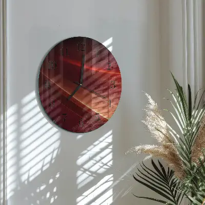 Ronde glas klok Abstractie