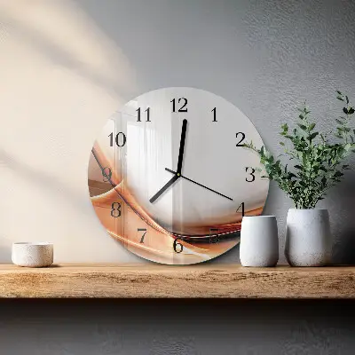 Wandklok glas decoratie rond Abstractie