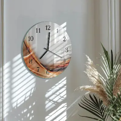 Wandklok glas decoratie rond Abstractie