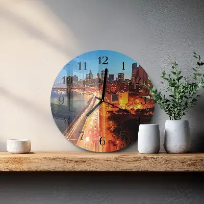 Klok glas met opdruk rond Horizon