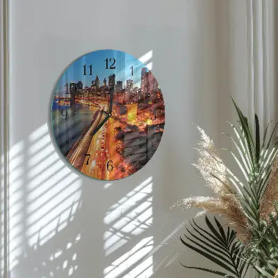 Klok glas met opdruk rond Horizon