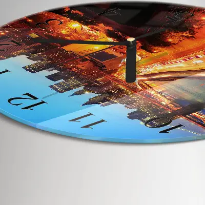 Klok glas met opdruk rond Horizon