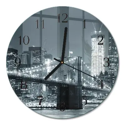 Ronde glas klok Horizontale brug
