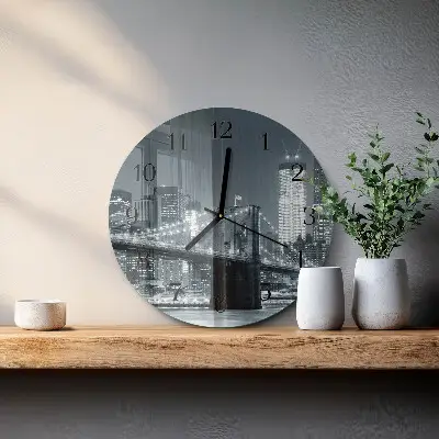 Ronde glas klok Horizontale brug