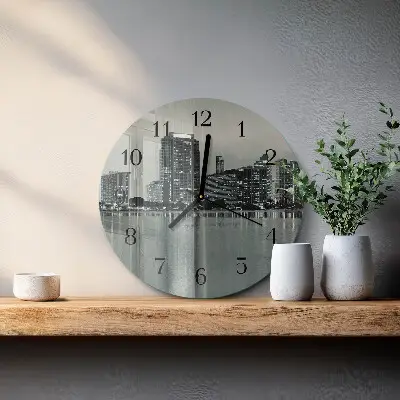Klok glas met opdruk rond Horizon