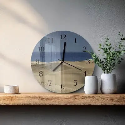 Wandklok glas decoratie rond Kustduinen