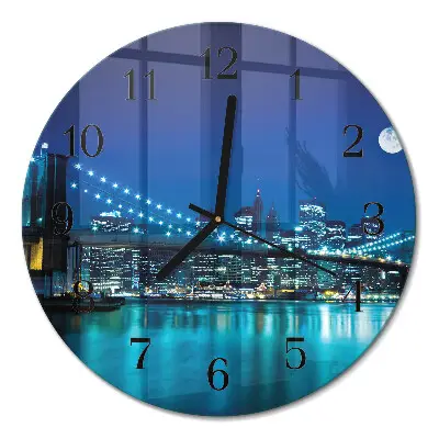 Klok glas met opdruk rond Nachthorizon