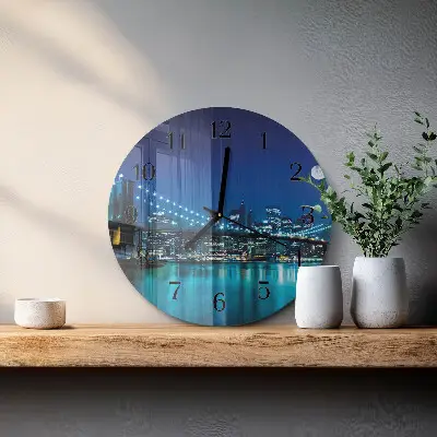 Klok glas met opdruk rond Nachthorizon