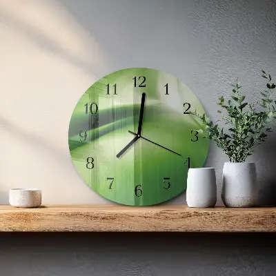 Wandklok glas decoratie rond Abstractie