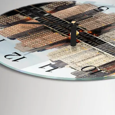 Wandklok glas decoratie rond Horizon