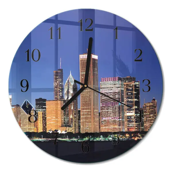 Wandklok glas decoratie rond Horizon