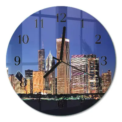 Wandklok glas decoratie rond Horizon