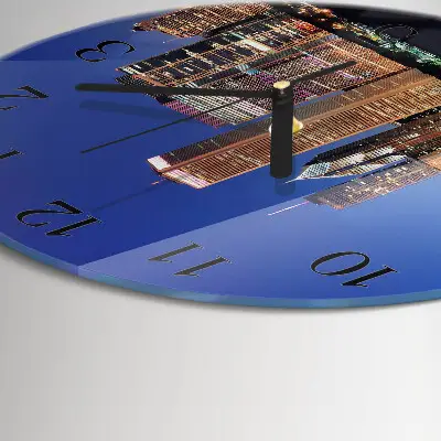 Wandklok glas decoratie rond Horizon