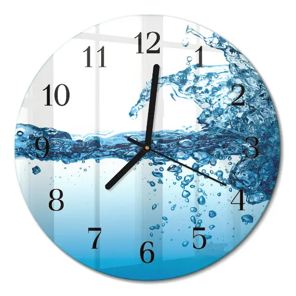 Ronde glazen klok Water