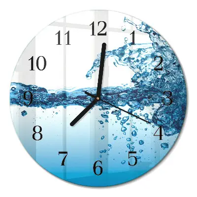 Ronde glazen klok Water