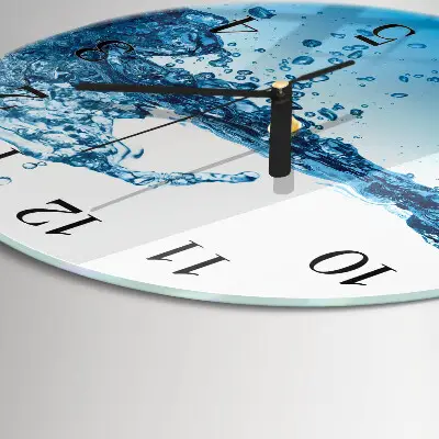 Ronde glazen klok Water