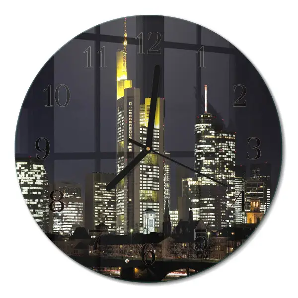 Wandklok glas decoratie rond Horizon