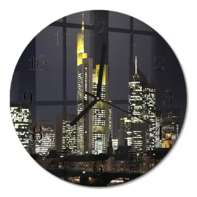 Wandklok glas decoratie rond Horizon