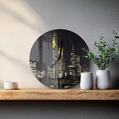 Wandklok glas decoratie rond Horizon