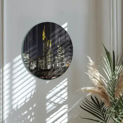 Wandklok glas decoratie rond Horizon