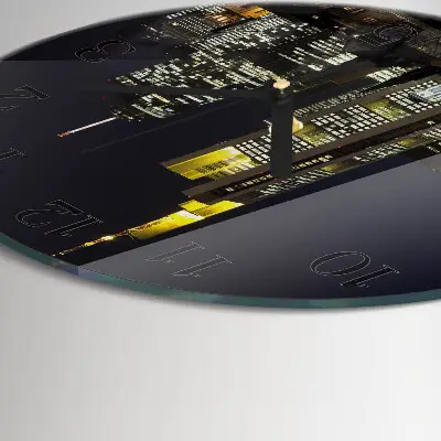 Wandklok glas decoratie rond Horizon