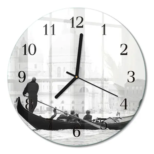 Ronde glazen klok Venetiaanse boot