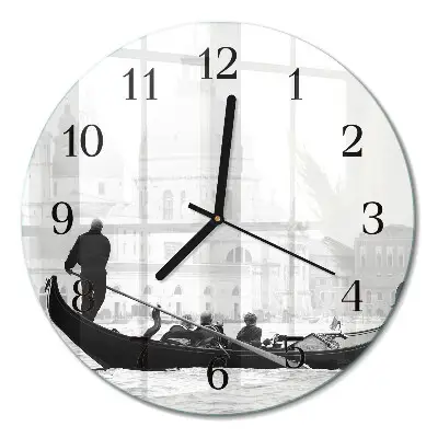 Ronde glazen klok Venetiaanse boot