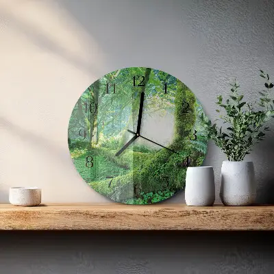 Ronde glas klok Bosmos