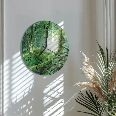 Ronde glas klok Bosmos