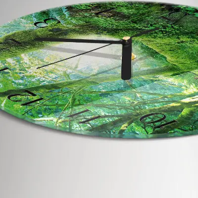 Ronde glas klok Bosmos