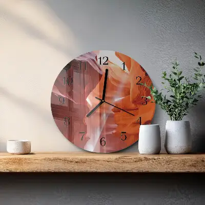 Ronde glazen wandklok Grot