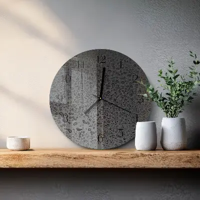 Ronde glazen klok Waterdruppels