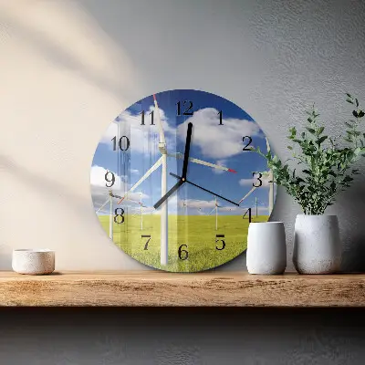 Ronde glazen klok Windpark