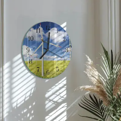 Ronde glazen klok Windpark