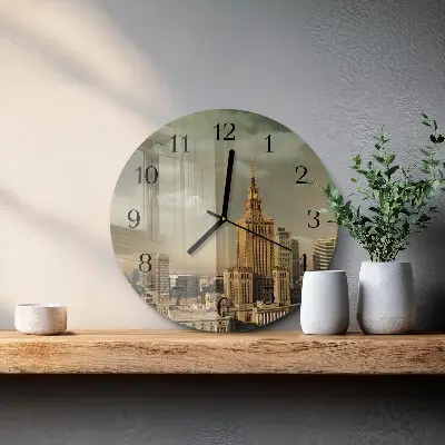 Ronde glas klok Warschau
