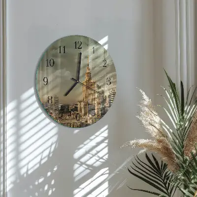 Ronde glas klok Warschau