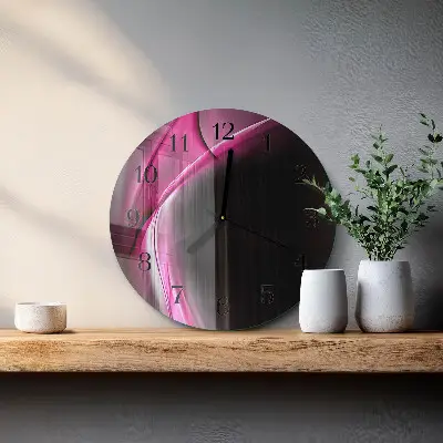 Ronde glas klok Abstracte lijnen
