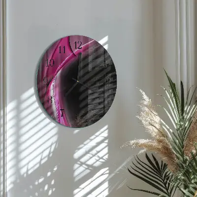 Ronde glas klok Abstracte lijnen