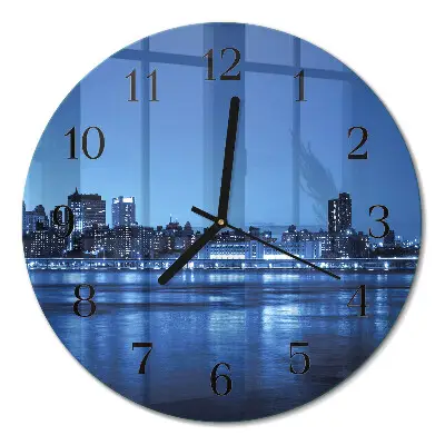 Ronde glas klok Horizon