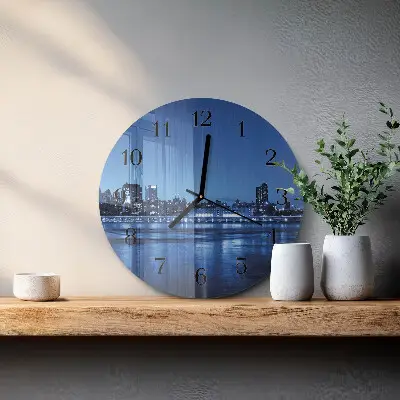 Ronde glas klok Horizon