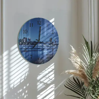 Ronde glas klok Horizon