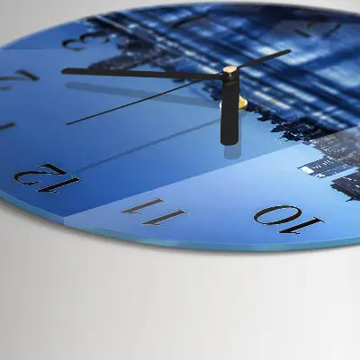 Ronde glas klok Horizon