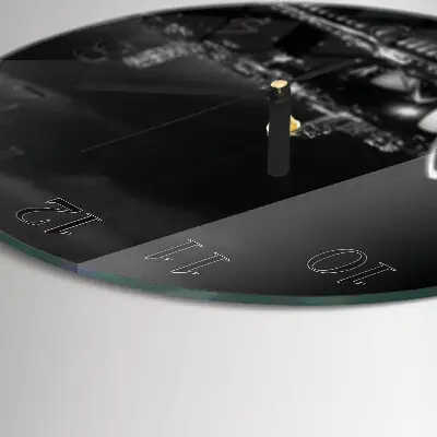 Wandklok glas decoratie rond Sydney horizon