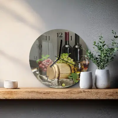 Ronde glas klok Druiven voor wijn