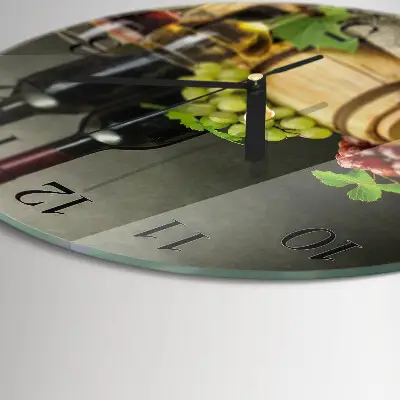 Ronde glas klok Druiven voor wijn