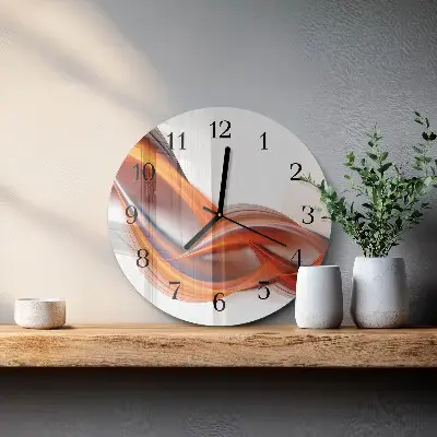 Ronde glazen klok Abstracte rook