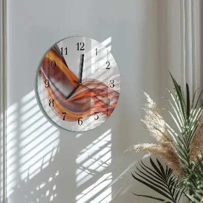 Ronde glazen klok Abstracte rook